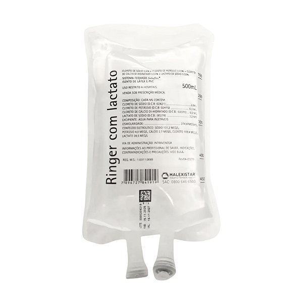 Ringer Lactato 500 mL - Halexistar