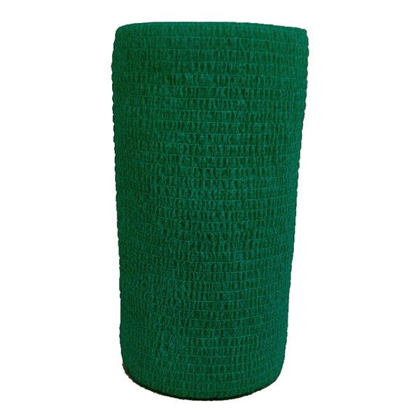 Atadura Elástica Autoaderente Verde Escuro 10 cm x 4,5 mt Kit Com 3 Unidades - Syrvet