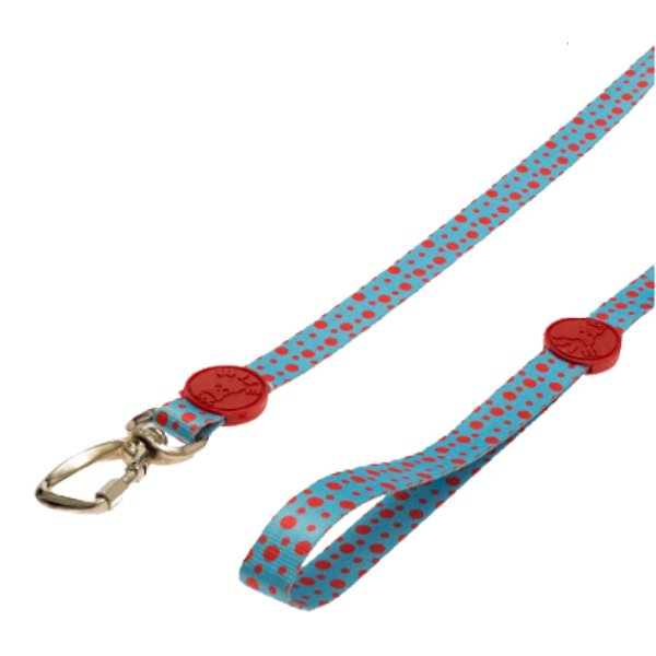 Guia Para Coleiras Tamanho G Azul Com Bolinhas - Wise Dog