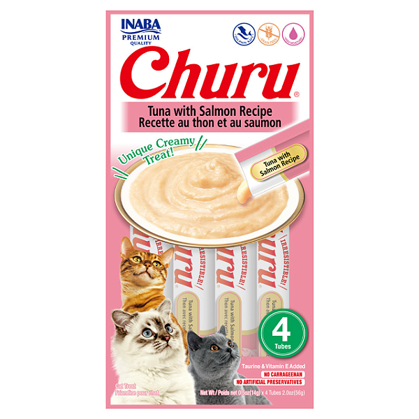 Churu Petisco Cremoso para Gatos Sabor Atum com Salmão