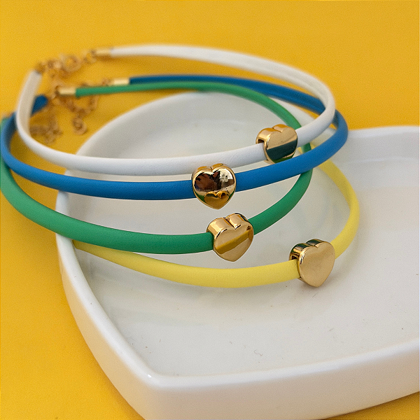 Choker 30Cm Color Fosca Coração