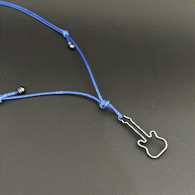 Cordão Masc Fio Guitarra Azul