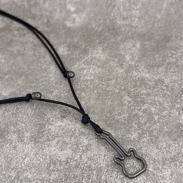 Cordão Masc Fio Guitarra Preto