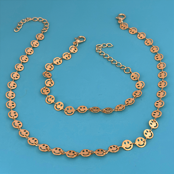 Conjunto Choker E Pulseira Smile