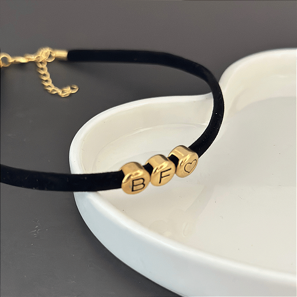 Choker 30cm Camurça BF Melhores Amigas
