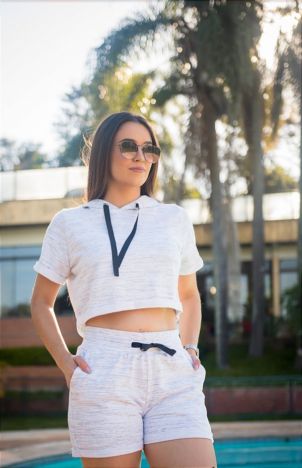 Conj. Rebeca Santa Vest Off White