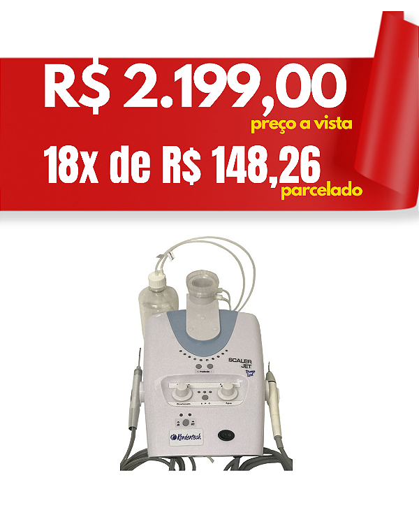 Ultrassom e jato bicarbonato scaler jet pump digital c/ led - Kondentech