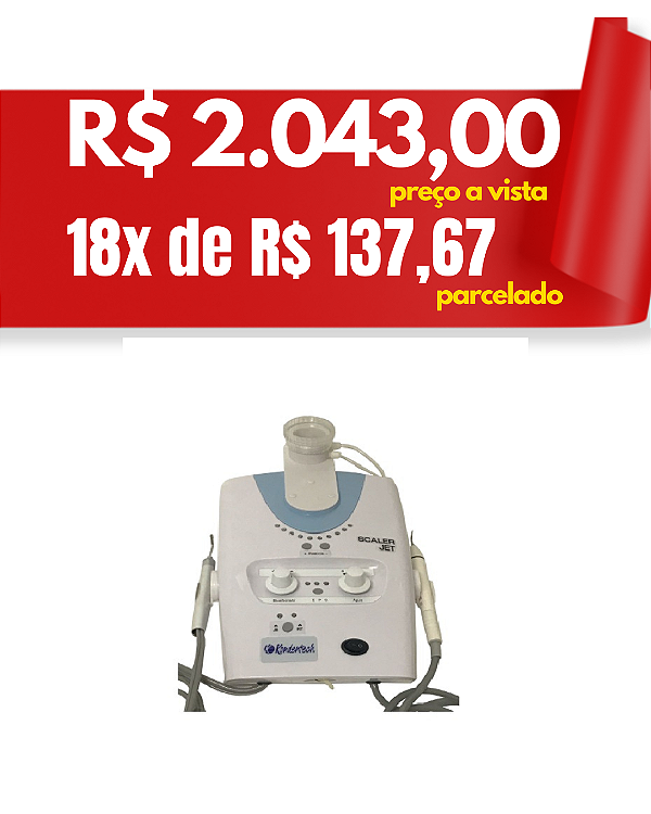 Ultrassom e jato de bicarbonato scaler jet digital - Kondentech