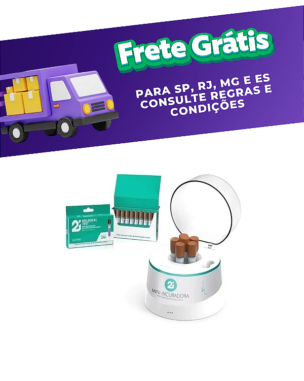 Mini incubadora + teste biológico c/10 - 2i