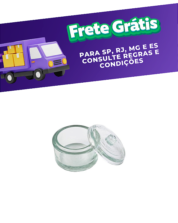 Frasco paladon vidro com tampa - Nova Ogp