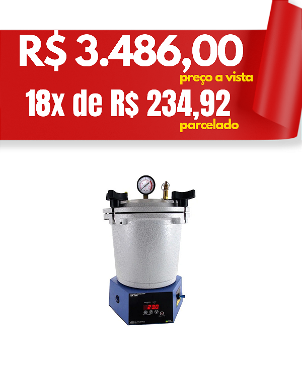 Panela elétrica polimerizadora nº 4 digital 3 patamares - Vrc