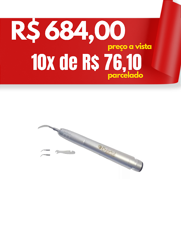 Cavitador sônico practical scaler com 3 pontas - Kondentech