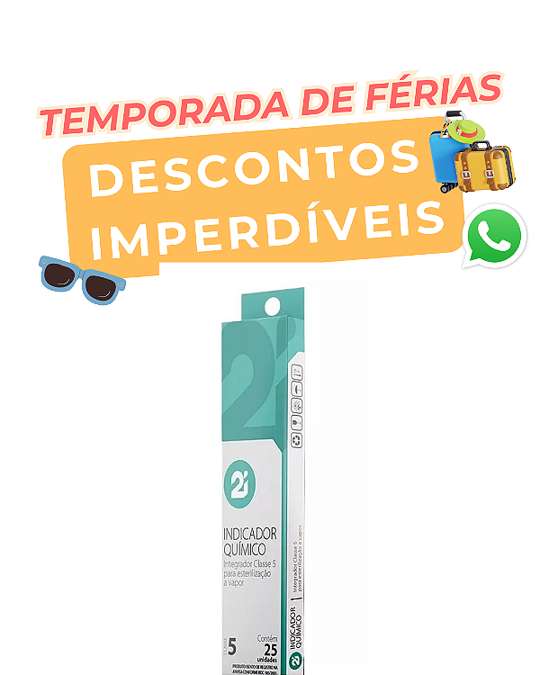 Indicador químico integrador Classe 5 com 25 und - 2I