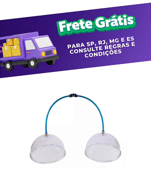 Ventosa pump para glúteos 16cm completo com mangueiras - Nova OGP