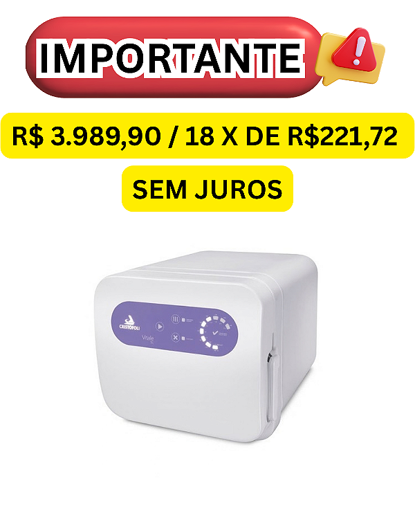 Autoclave Vitale Digital Inox 5L Bivolt - Cristófoli