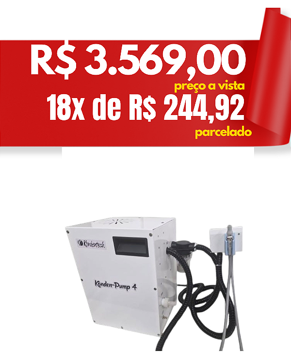 Bomba de vácuo Kondenpump 4 1Hp bivolt c/ gabinete e kit suctor - Kondentech