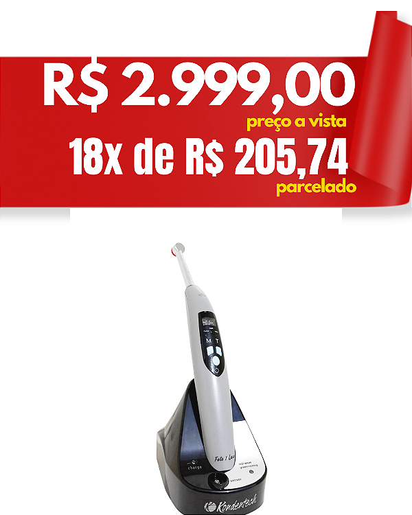 Laser dual infra e red + Fotopolimerizador K - LASER LED PLUS - Kondentech