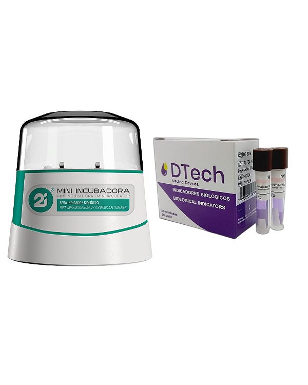 Mini incubadora 2I + teste biológico c/10  D Tech
