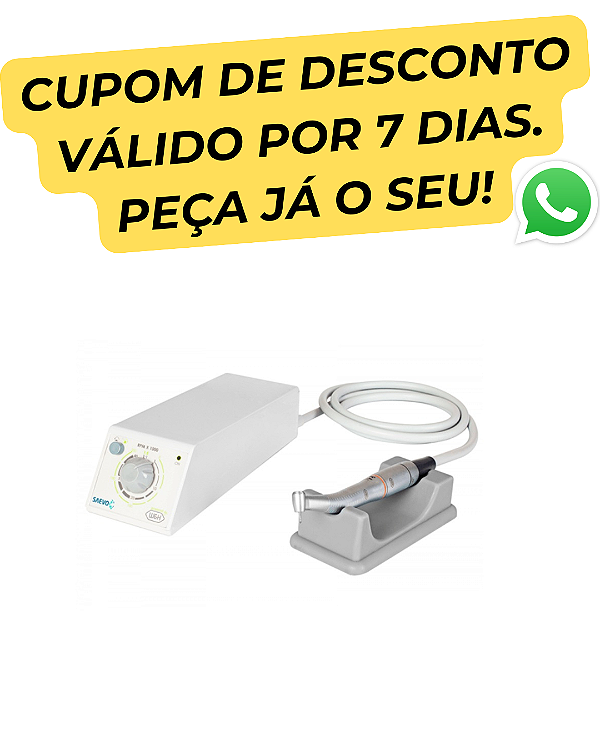 Micro motor elétrico com contra ângulo - Saevo