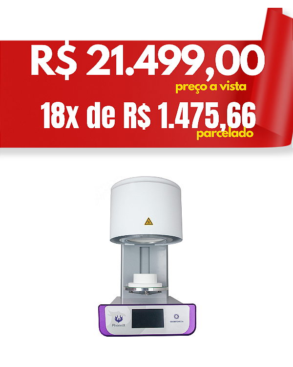 Forno para Cerâmica Phoenix com Bomba de Vácuo - OdontoMega