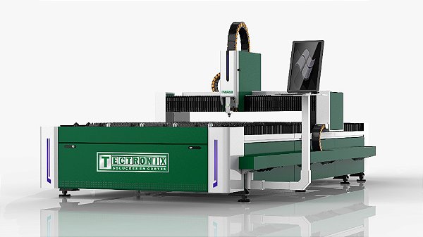 Máquina De Corte Laser Fibra Ótica Aberta 15000x3000 1200W