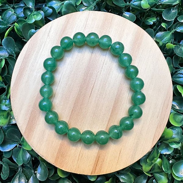 Pulseira de Pedra Natural Quartzo Verde 8mm
