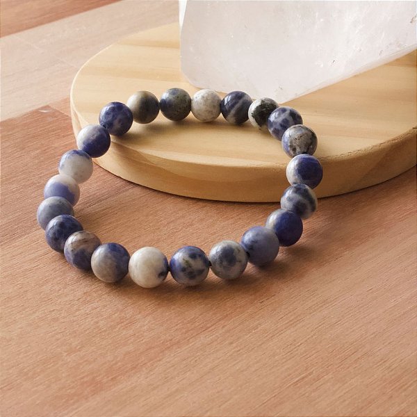 Pulseira de Pedra Natural Sodalita 8mm