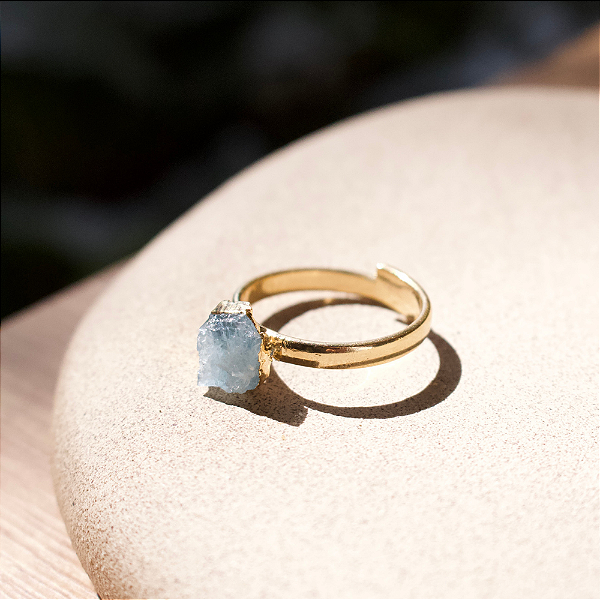 Anel Nature Água Marinha