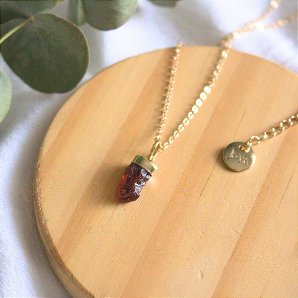 Colar Brutinho com Pedra Natura Granada