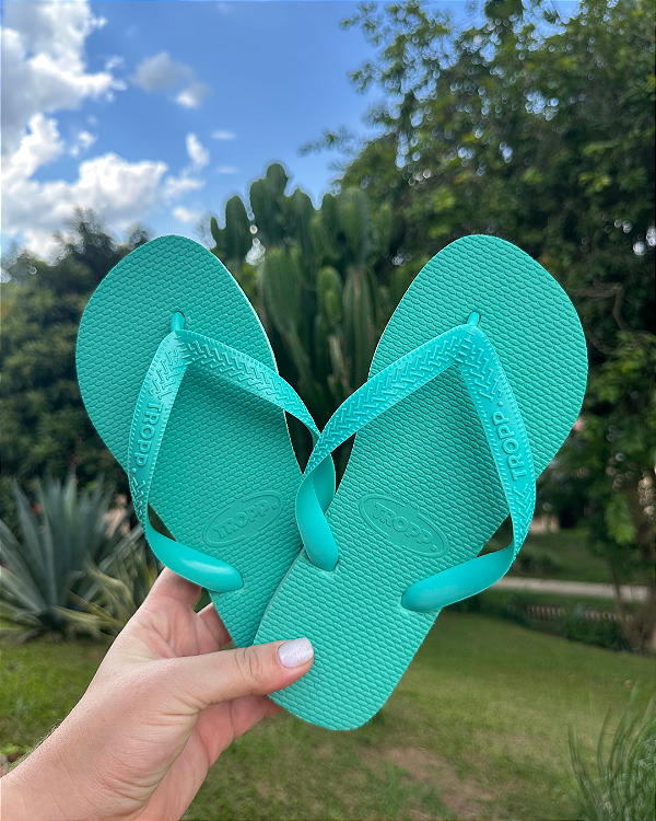 Chinelo TROPP tradicional VERDE ÁGUA