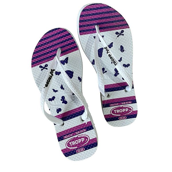 Chinelo TROPP estampado BORBOLETAS