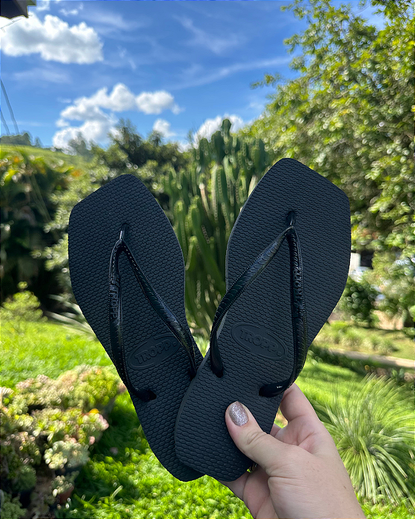 Chinelo TROPP square PRETO