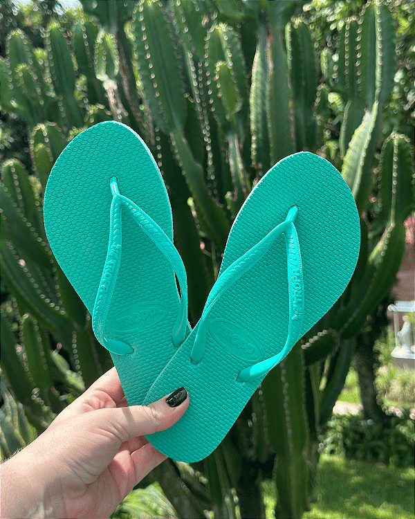 Chinelo TROPP slim VERDE ÁGUA