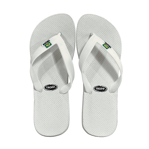 Chinelo Tropp Tamanho Especial Masculino Branco – 45/46 ao 47/48