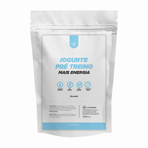 Iogurte Pre-treino Mais Energia Suplemento 30 Saches
