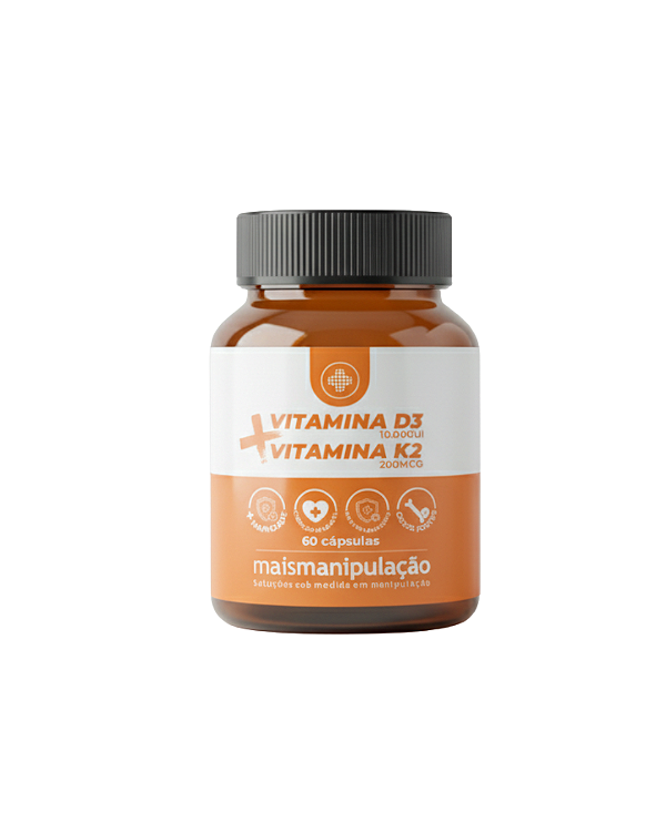 Vitamina D3 + Vitamina K2 Suplemento 60 Caps