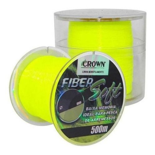 Linha Monofilamento Fiber Soft 0,28mm 16lb 500m - Crown