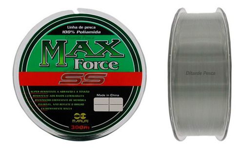 Linha Monofilamento Max Force Ss 0,35mm 18,2lbs 300m - Maruri