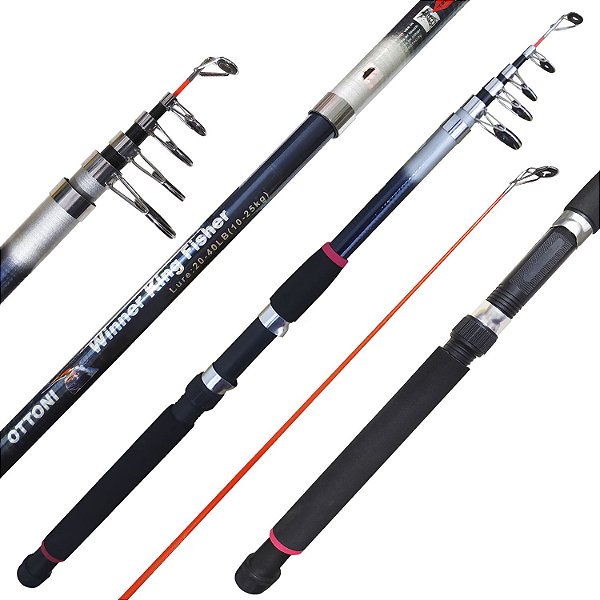 Vara Telescópica Para Molinete Winner 2,40m 40lb - Ottoni