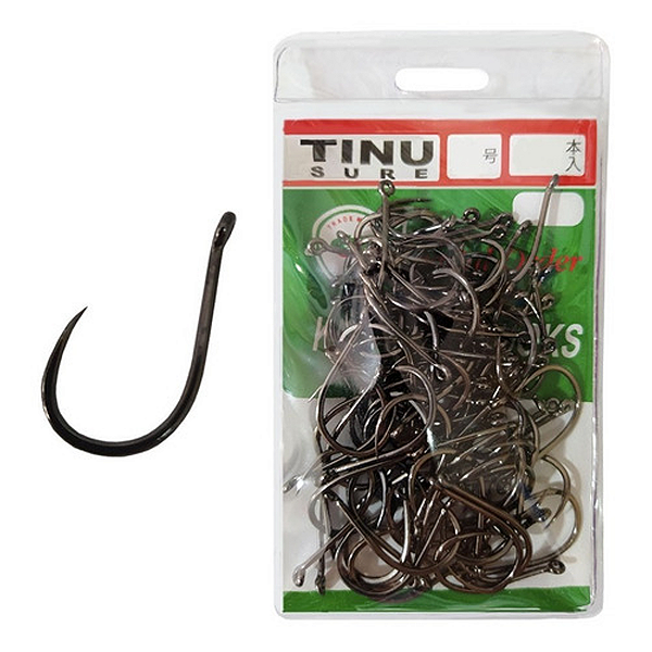 100 Anzóis Tinu Sure Black Sem Fisga - Kawasemi