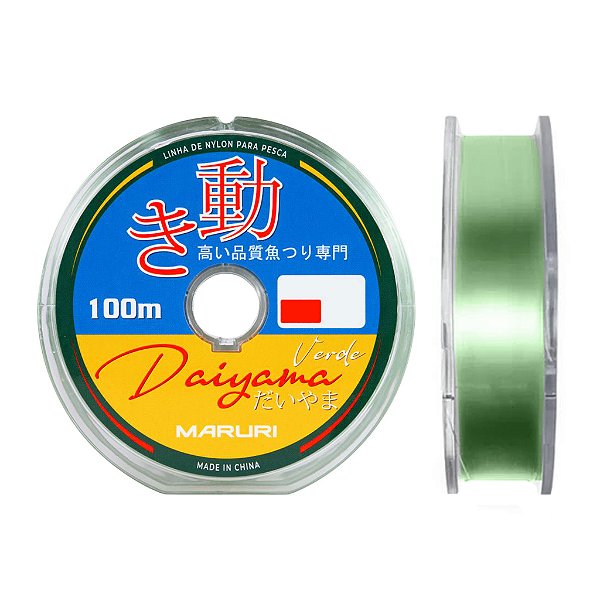 Linha Monofilamento Maruri Daiyama 100m Verde e Cinza - Várias Medidas