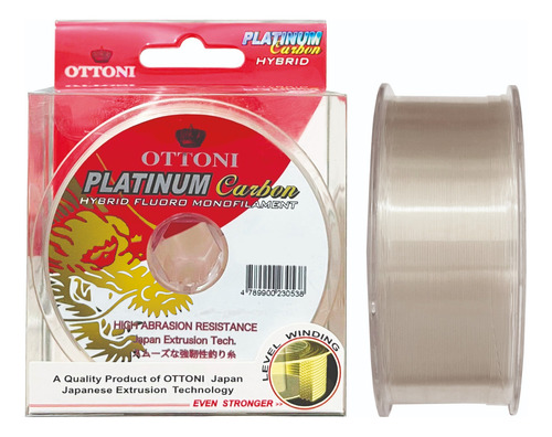 Linha Pesca Monofilamento Platinum Carbon Ottoni Branca