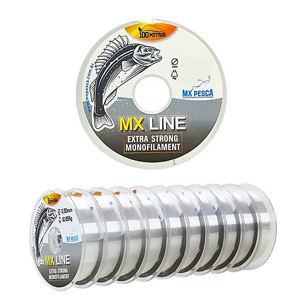 Linha Monofilamento Mx Line 100m Escolha a Medida - Mx Pesca