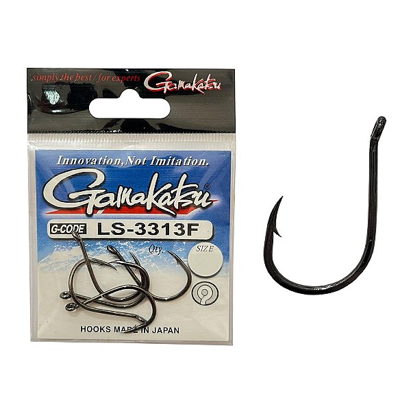 Anzol LS-3313F Black e Gold Com Fisga - Gamakatsu