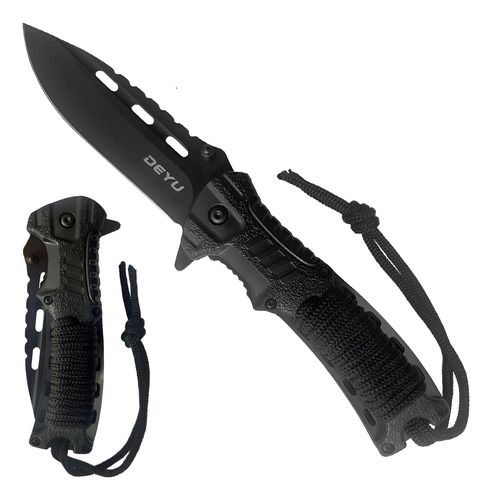 Canivete Semiautomático Trilha Camping Tatico Pesca Deyu