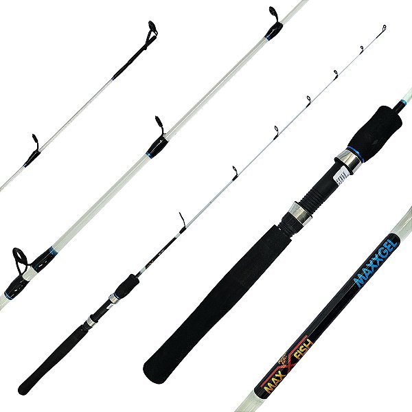 Vara Pesca Molinete Carretilha Max Gel 1,20m e 1,40m - Maxx Fish
