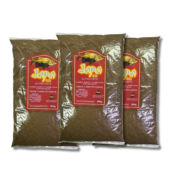 Kit 3 Massas Japa 40 Carne Defumada 600g - Massa Japonesa