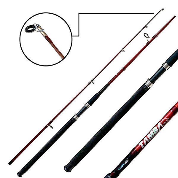 Vara Pesca Molinete Tamba 2 Partes 80lb Fibra de Vidro Maruri - Escolha a Medida