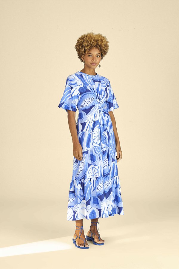 Vestido T-Shirt Frutabela Azul Parintins FARM