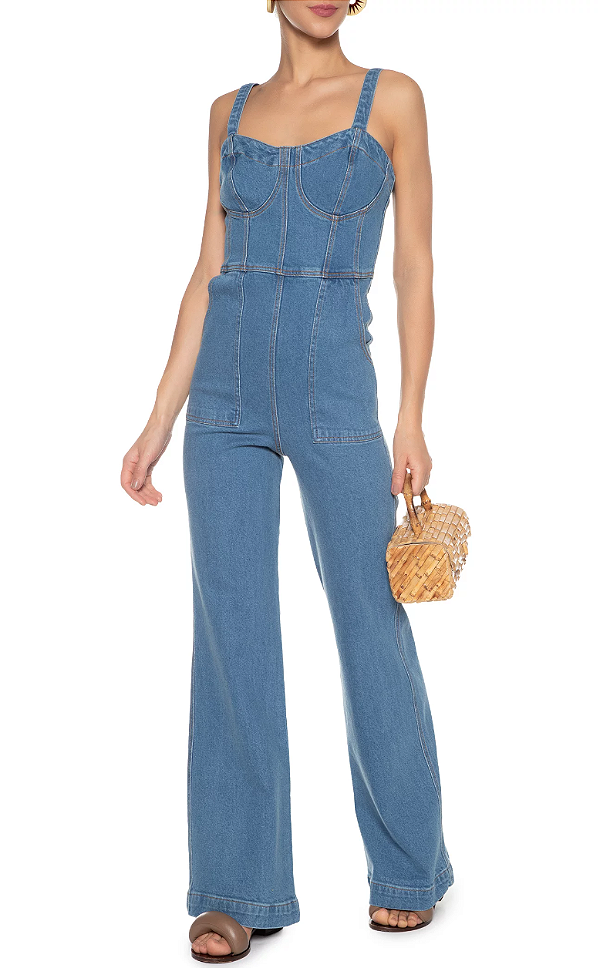 Macacão Jeans Corselet FARM